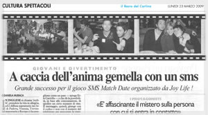 Joylife.it - Grande successo per il gioco SMS Match Date di JoyLife!